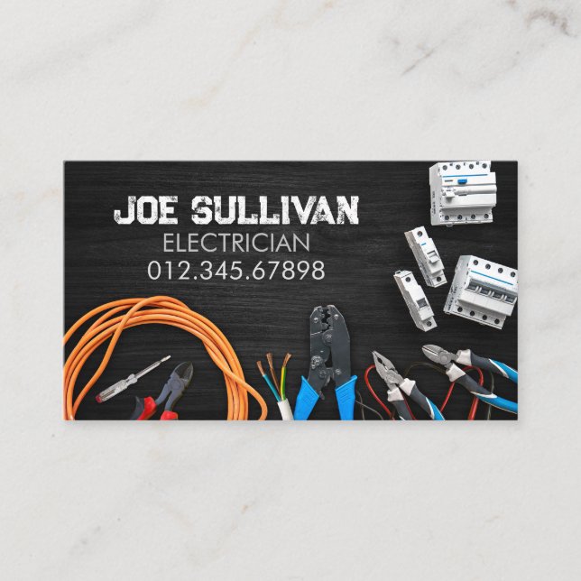 Cartão De Visita Contratante elétrico eletricista (Frente)