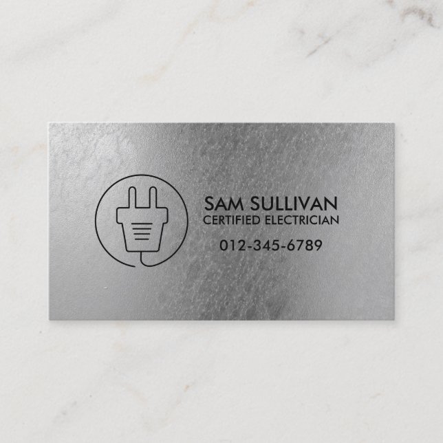 Cartão De Visita Contratante elétrico eletricista (Frente)