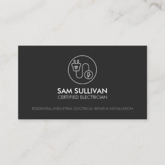 Cartão De Visita Contratante elétrico eletricista
