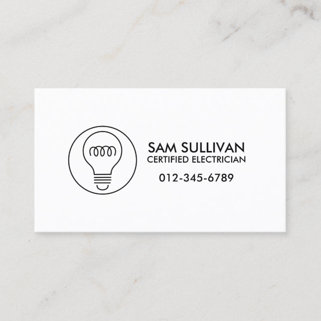 Cartão De Visita Contratante elétrico eletricista (Frente)