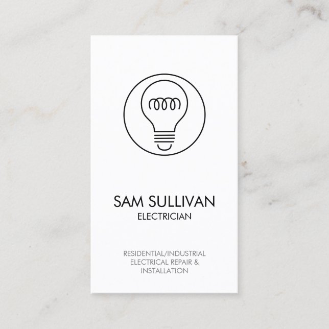 Cartão De Visita Contratante elétrico eletricista (Frente)