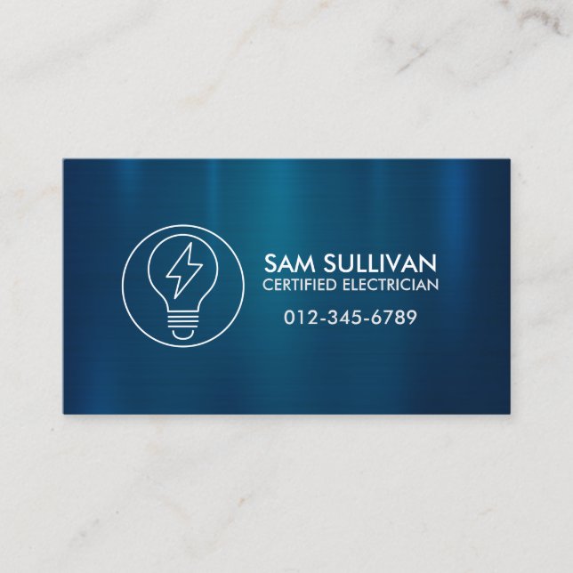 Cartão De Visita Contratante elétrico eletricista (Frente)