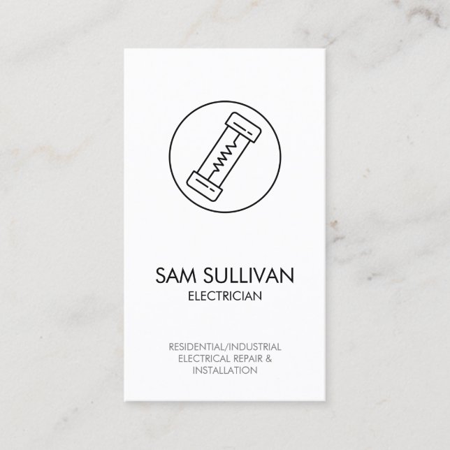 Cartão De Visita Contratante elétrico eletricista (Frente)