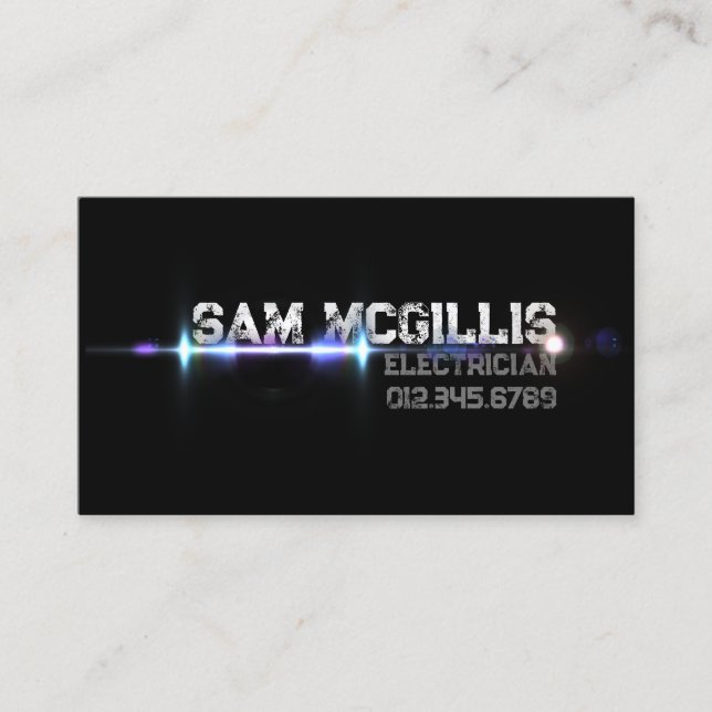 Cartão De Visita Contratante elétrico eletricista (Frente)