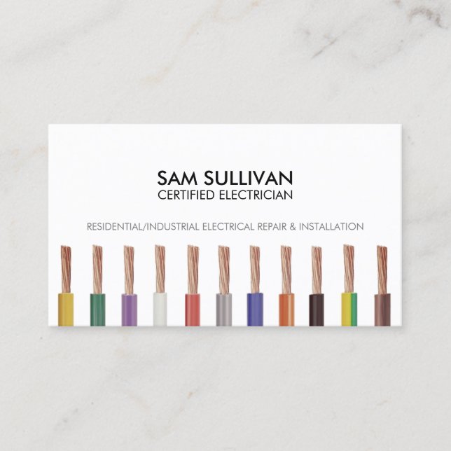 Cartão De Visita Contratante elétrico eletricista (Frente)
