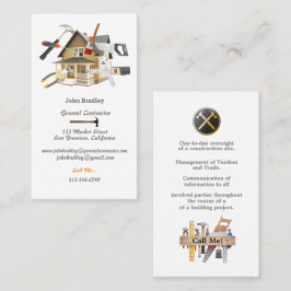 Cartão De Visita Contratante Geral - Casa com Ferramentas
