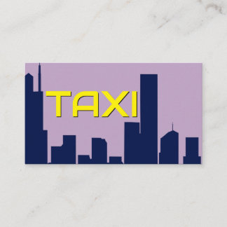 Cartão De Visita Controlador de taxi azul de cityskyline TAXI amare