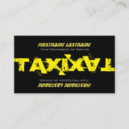 Cartão De Visita Controlador de táxi profissional taxi amarelo táxi