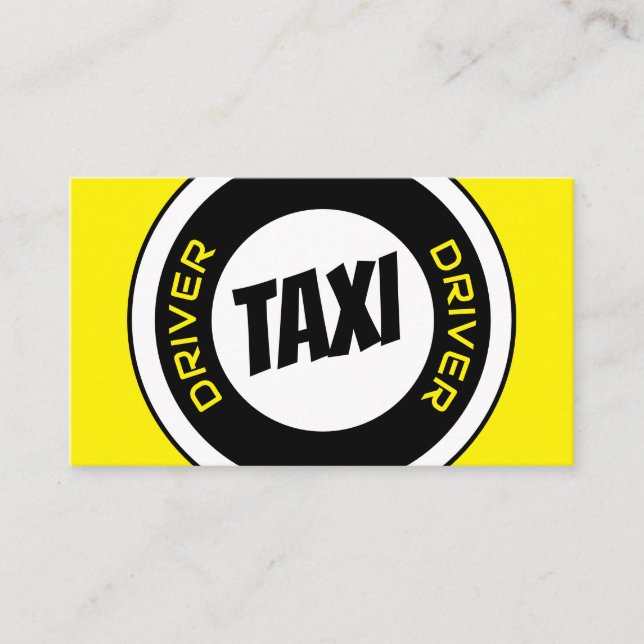 Cartão De Visita Controlador de táxi profissional taxi amarelo táxi (Frente)