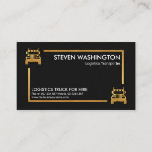 Cartão De Visita Controlador de Transporte de Caixa de Logística d