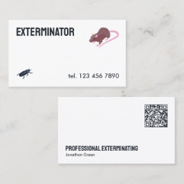Cartão De Visita Controle de Pragas Exterminador QR