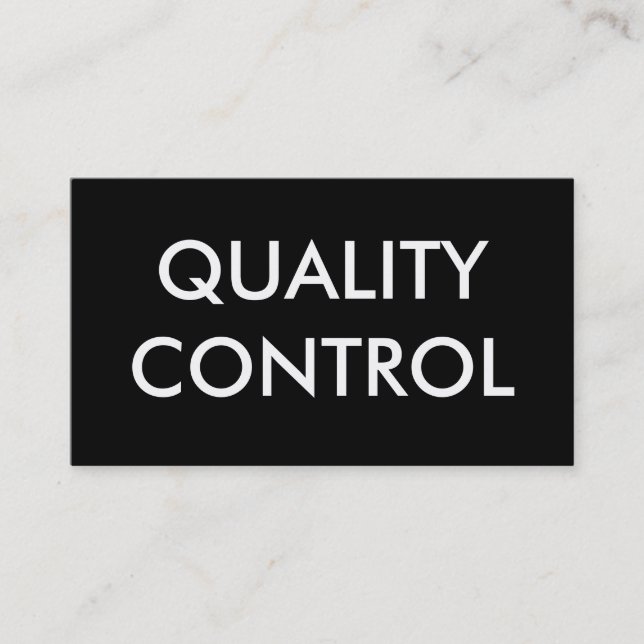 Cartão De Visita controlo de qualidade (Frente)