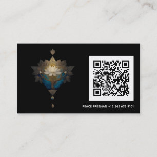 CARTÃO DE VISITA CONVERGÊNCIA SAGRADA SÍMBOLO DE LÓTUS ALQUÍMICO