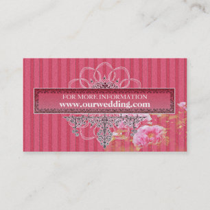 Cartão De Visita Convidado para Casamento de Glamor Barroco, Coleçã