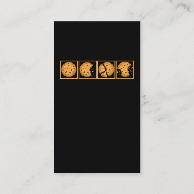 Cartão De Visita Cookies Dessert Comida Sobre Biscoito (Frente)