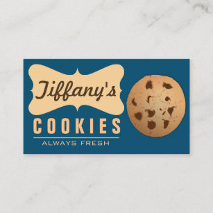Cartão De Visita Cookies feitos à mão com gourmet cozido para casa 
