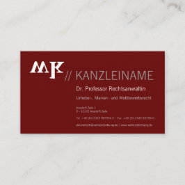 Cartão De Visita Cool, blau, schwarz | Kartenhaus Modern