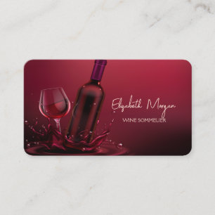 Cartão De Visita Copo de vinho elegante profissional moderno