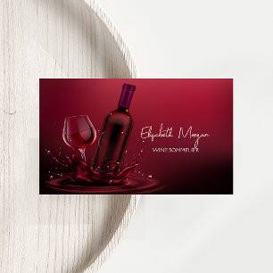 Cartão De Visita Copo de vinho elegante profissional moderno