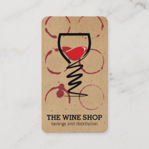 Cartão De Visita Copo de Vinho   Vinícola   Restaurante