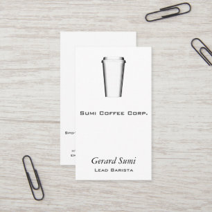 Cartão De Visita Copos a ir