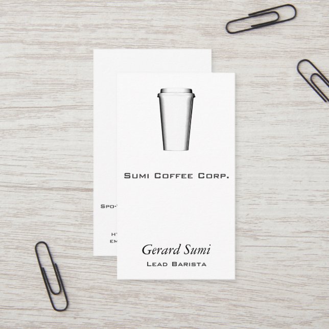 Cartão De Visita Copos a ir (Frente/Verso In Situ)