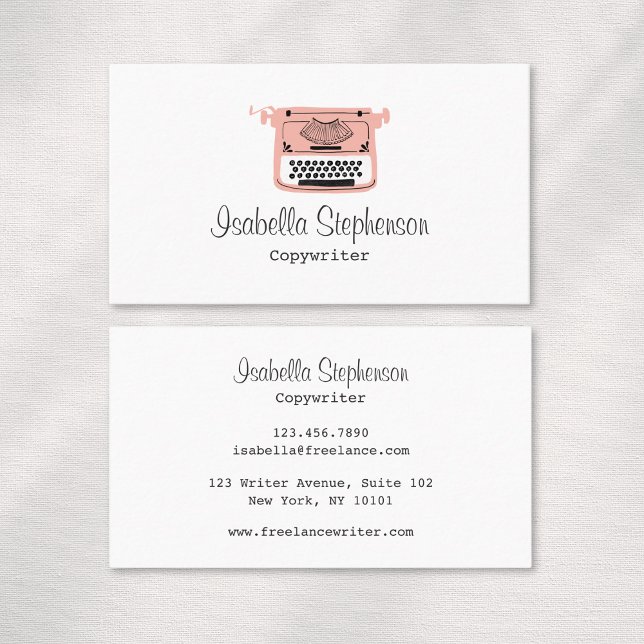 Cartão De Visita Copywriter Freelance Author Writer Editor (Criador carregado)