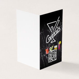Cartão De Visita Coquetéis   Código QR   Adicionar personalizado
