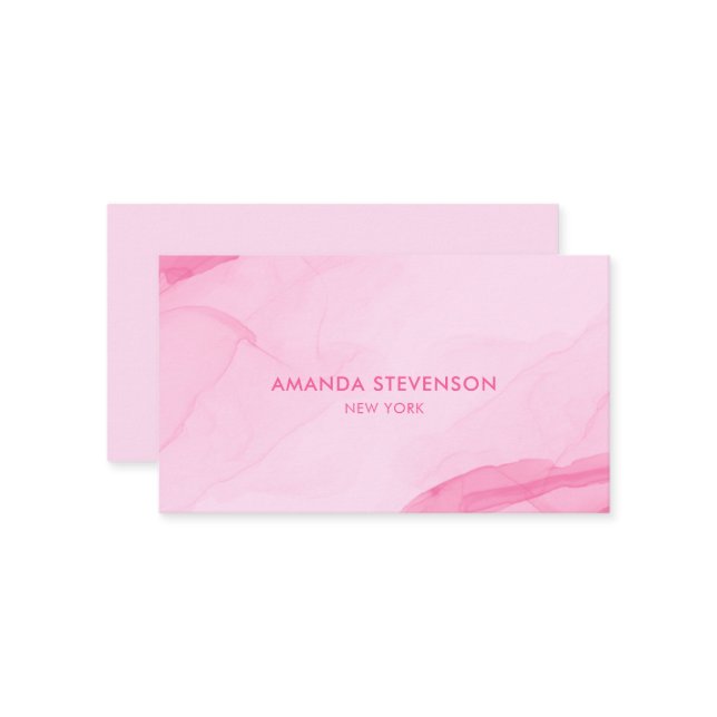 Cartão De Visita Cor d'água moderna abstrato II (Frente/Verso In Situ)