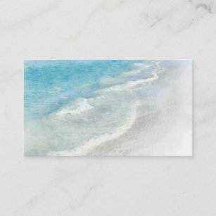 Cartão De Visita Cor de Água da Praia Branca - Azul Aqua Turquoise