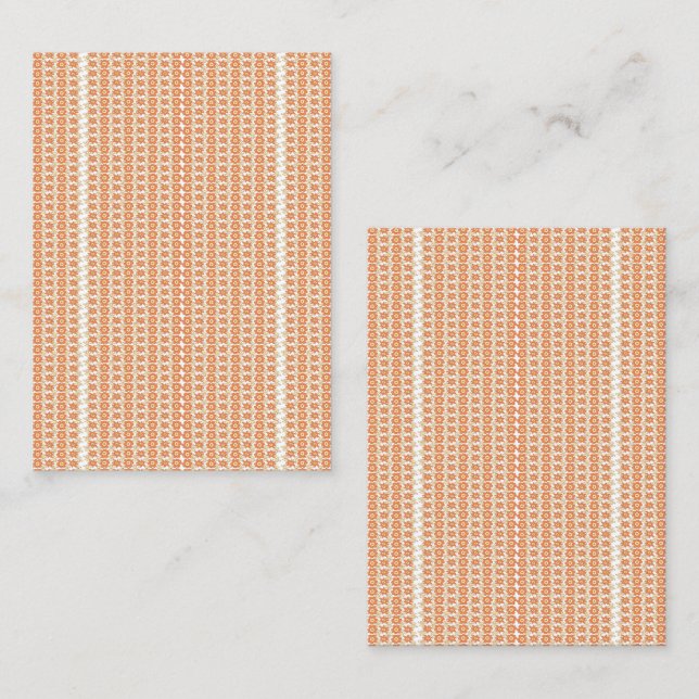 Cartão De Visita Cor de fundo laranja e branco vibrante com (Frente/Verso)