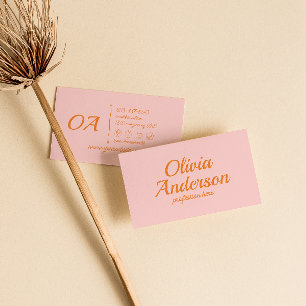 Cartão De Visita Cor de laranja rosa retrógrada, cor de laranja, Tr