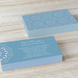 Cartão De Visita Cor-de-rosa azul minimalista profissional