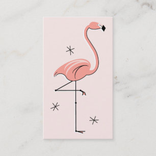Cartão de visita cor-de-rosa do flamingo