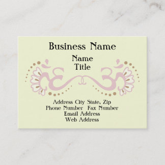 Cartão de visita cor-de-rosa do OM do dobro