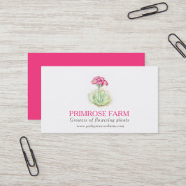 Cartão de visita cor-de-rosa dos fornecedores da