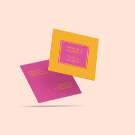 Cartão de visita cor-de-rosa laranja