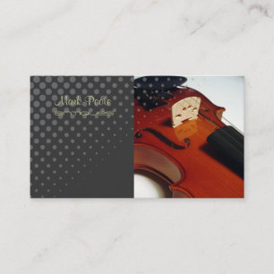 Cartão De Visita Cor de violino/preto do PixDezines