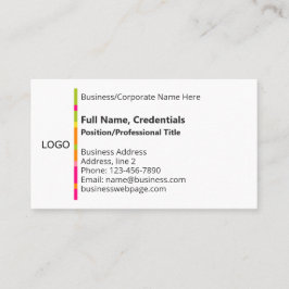 Cartão De Visita Cor do logotipo corporativo da empresa elegante, b