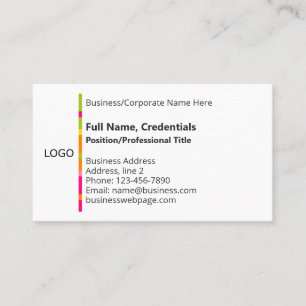 Cartão De Visita Cor do logotipo corporativo da empresa elegante, b
