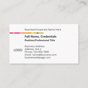 Cartão De Visita Cor do logotipo corporativo moderno, branco preto