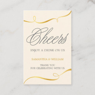 Cartão De Visita Cor feita sob encomenda Dourado do bilhete da