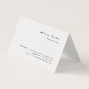 Cartão De Visita Cor Pastel Clássico Simples Minimalista
