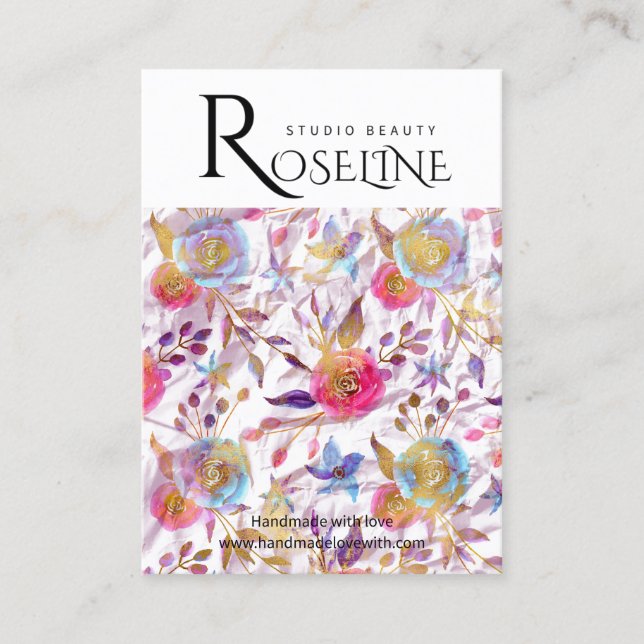 Cartão De Visita Cor pastel, cor púrpura, Vestígio (Frente)