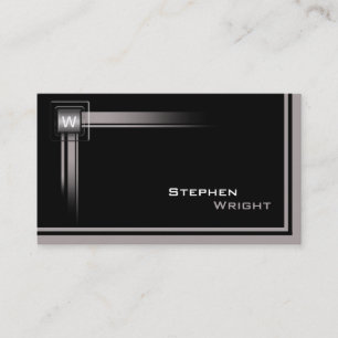 Cartão De Visita Cor Personalizada Moderna do Cubo Monograma do Can