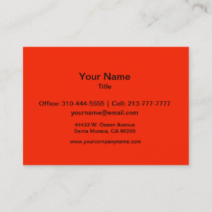 Cartão De Visita Cor Scarlet Solid