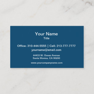 Cartão De Visita Cor Sólida do Indigo Midnight