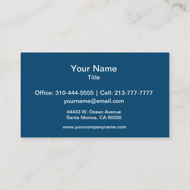 Cartão De Visita Cor Sólida do Indigo Midnight (Verso)