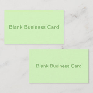 Cartão De Visita Cor Sólida Folha Verde do Pastel