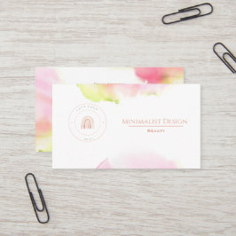 CARTÃO DE VISITA COR VERDE E PINCO MODELO